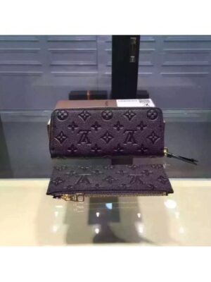 Louis Vuitton Replica Monogram Empreinte Clemence Wallet Black