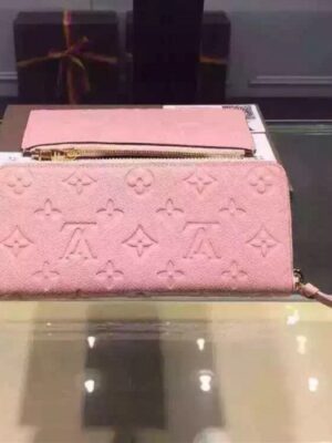 Louis Vuitton Replica Monogram Empreinte Clemence Wallet Pink