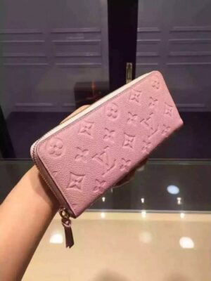 Louis Vuitton Replica Monogram Empreinte Clemence Wallet Pink