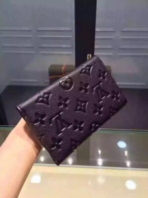 Louis Vuitton Replica Monogram Empreinte Compact Curieuse Wallet Black