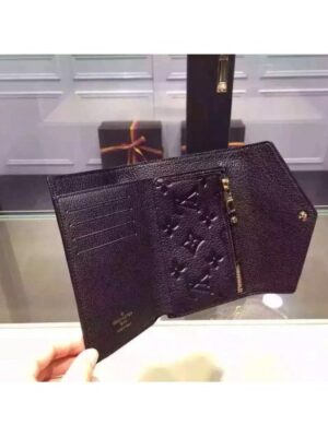 Louis Vuitton Replica Monogram Empreinte Compact Curieuse Wallet Black