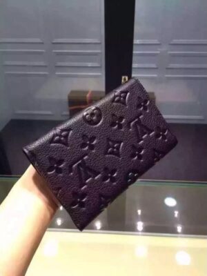 Louis Vuitton Replica Monogram Empreinte Compact Curieuse Wallet Black