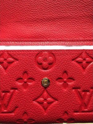 Louis Vuitton Replica Monogram Empreinte Compact Curieuse Wallet Red