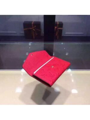 Louis Vuitton Replica Monogram Empreinte Compact Curieuse Wallet Red