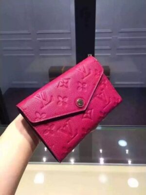 Louis Vuitton Replica Monogram Empreinte Compact Curieuse Wallet Rosy