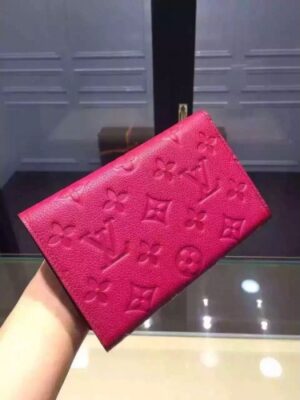 Louis Vuitton Replica Monogram Empreinte Compact Curieuse Wallet Rosy