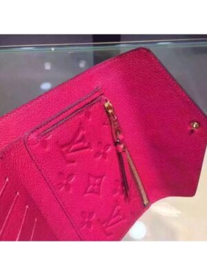 Louis Vuitton Replica Monogram Empreinte Compact Curieuse Wallet Rosy