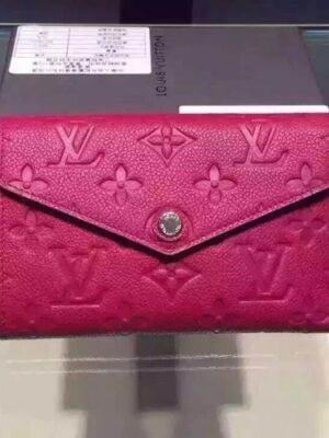 Louis Vuitton Replica Monogram Empreinte Compact Curieuse Wallet Rosy