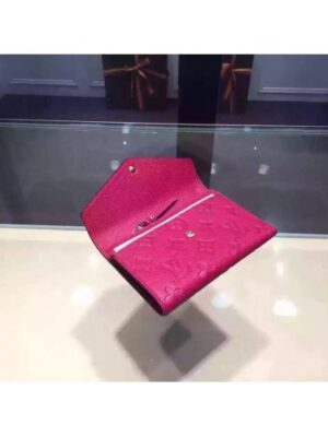 Louis Vuitton Replica Monogram Empreinte Compact Curieuse Wallet Rosy