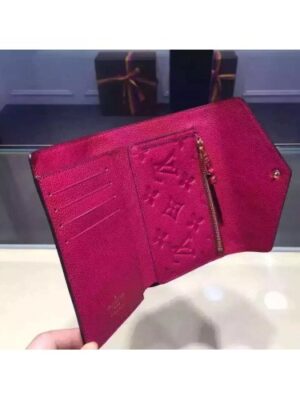 Louis Vuitton Replica Monogram Empreinte Compact Curieuse Wallet Rosy