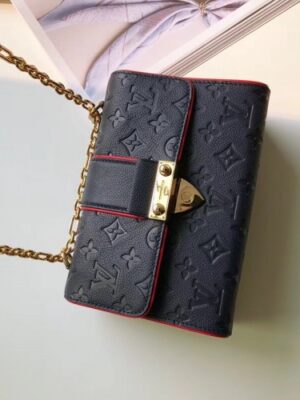 Louis Vuitton Replica Monogram Empreinte Saint Sulpice BB Bag Marine Rouge 2018