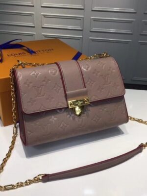 Louis Vuitton Replica Monogram Empreinte Saint Sulpice PM Bag M43395 Taupe Glace 2018