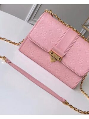 Louis Vuitton Replica Monogram Empreinte Saint Sulpice PM Bag Pink 2018