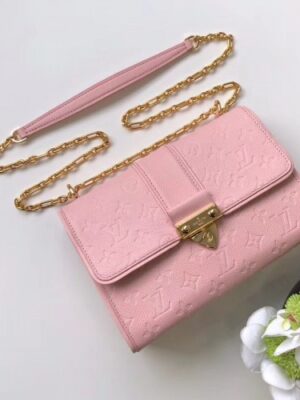 Louis Vuitton Replica Monogram Empreinte Saint Sulpice PM Bag Pink 2018