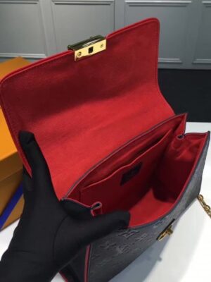 Louis Vuitton Replica Monogram Empreinte Saint Sulpice PM Shoulder Bag M43392 Marine Rouge 2017