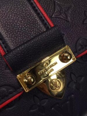 Louis Vuitton Replica Monogram Empreinte Saint Sulpice PM Shoulder Bag M43392 Marine Rouge 2017