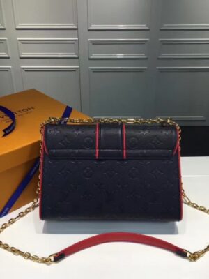 Louis Vuitton Replica Monogram Empreinte Saint Sulpice PM Shoulder Bag M43392 Marine Rouge 2017