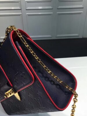 Louis Vuitton Replica Monogram Empreinte Saint Sulpice PM Shoulder Bag M43392 Marine Rouge 2017