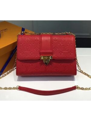 Louis Vuitton Replica Monogram Empreinte Saint Sulpice PM Shoulder Bag M43392 Red 2017