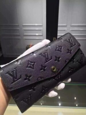 Louis Vuitton Replica Monogram Empreinte Sarah Wallet Black