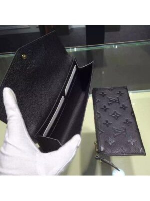 Louis Vuitton Replica Monogram Empreinte Sarah Wallet Black