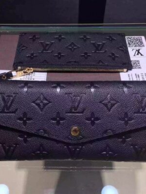 Louis Vuitton Replica Monogram Empreinte Sarah Wallet Black