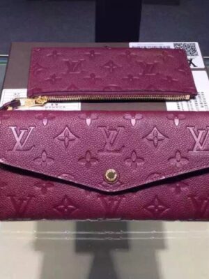 Louis Vuitton Replica Monogram Empreinte Sarah Wallet Fuchsia