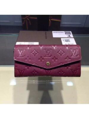 Louis Vuitton Replica Monogram Empreinte Sarah Wallet Fuchsia