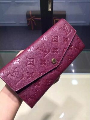 Louis Vuitton Replica Monogram Empreinte Sarah Wallet Fuchsia