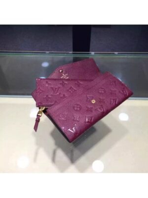 Louis Vuitton Replica Monogram Empreinte Sarah Wallet Fuchsia