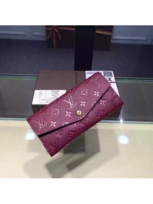 Louis Vuitton Replica Monogram Empreinte Sarah Wallet Fuchsia