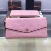 Louis Vuitton Replica Monogram Empreinte Sarah Wallet Pink