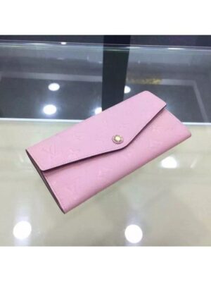 Louis Vuitton Replica Monogram Empreinte Sarah Wallet Pink