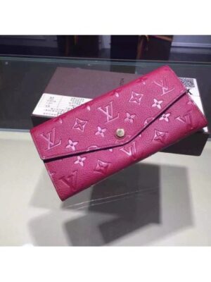 Louis Vuitton Replica Monogram Empreinte Sarah Wallet Rosy