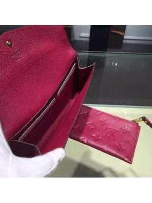 Louis Vuitton Replica Monogram Empreinte Sarah Wallet Rosy