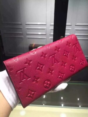 Louis Vuitton Replica Monogram Empreinte Sarah Wallet Rosy