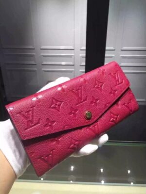 Louis Vuitton Replica Monogram Empreinte Sarah Wallet Rosy