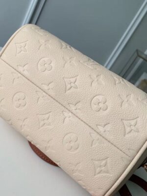 Louis Vuitton Replica Monogram Empreinte Speedy Bandouliere 20 Bag Creme Caramel 2019