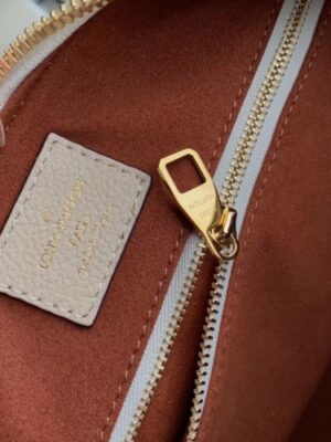 Louis Vuitton Replica Monogram Empreinte Speedy Bandouliere 25 Bag M44736 Creme Caramel 2019