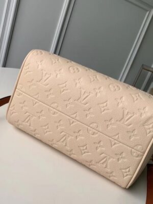 Louis Vuitton Replica Monogram Empreinte Speedy Bandouliere 30 Bag Creme Caramel 2019