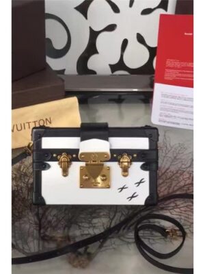 Louis Vuitton Replica Monogram Epi Leather Petite Mealle Bag M50015 White/Black (GS-7021503)