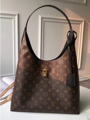 Louis Vuitton Replica Monogram Flower Padlock Hobo Bag M43545 Noir 2018