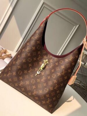 Louis Vuitton Replica Monogram Flower Padlock Hobo Bag M43546 Beige 2018