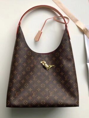 Louis Vuitton Replica Monogram Flower Padlock Hobo Bag M43546 Beige 2018