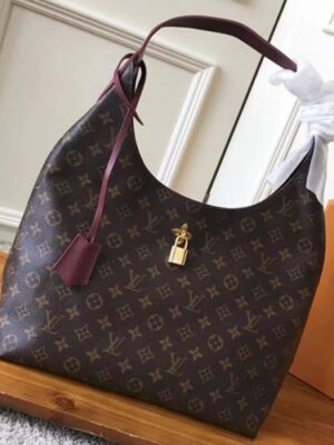 Louis Vuitton Replica Monogram Flower Padlock Hobo Bag M43547 Bordeaux 2018