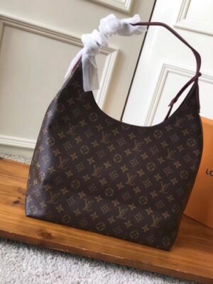 Louis Vuitton Replica Monogram Flower Padlock Hobo Bag M43547 Bordeaux 2018