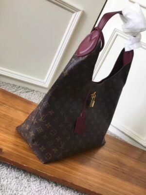 Louis Vuitton Replica Monogram Flower Padlock Hobo Bag M43547 Bordeaux 2018