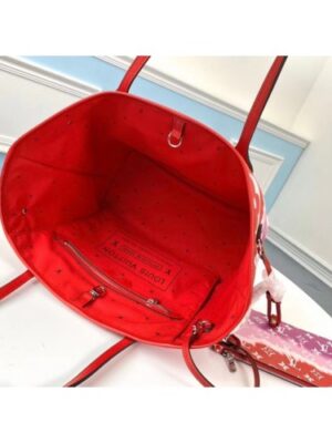 Louis Vuitton Replica Monogram Giant Canvas LV Replica Escale Neverfull MM Tote Bag M45127 Rouge Red