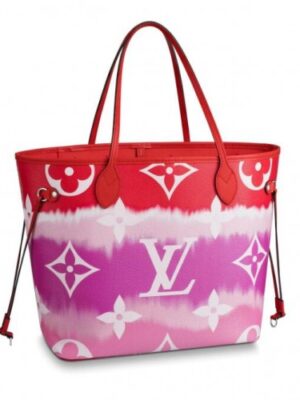 Louis Vuitton Replica Monogram Giant Canvas LV Replica Escale Neverfull MM Tote Bag M45127 Rouge Red