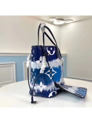 Louis Vuitton Replica Monogram Giant Canvas LV Replica Escale Neverfull MM Tote Bag M45128 Bleu